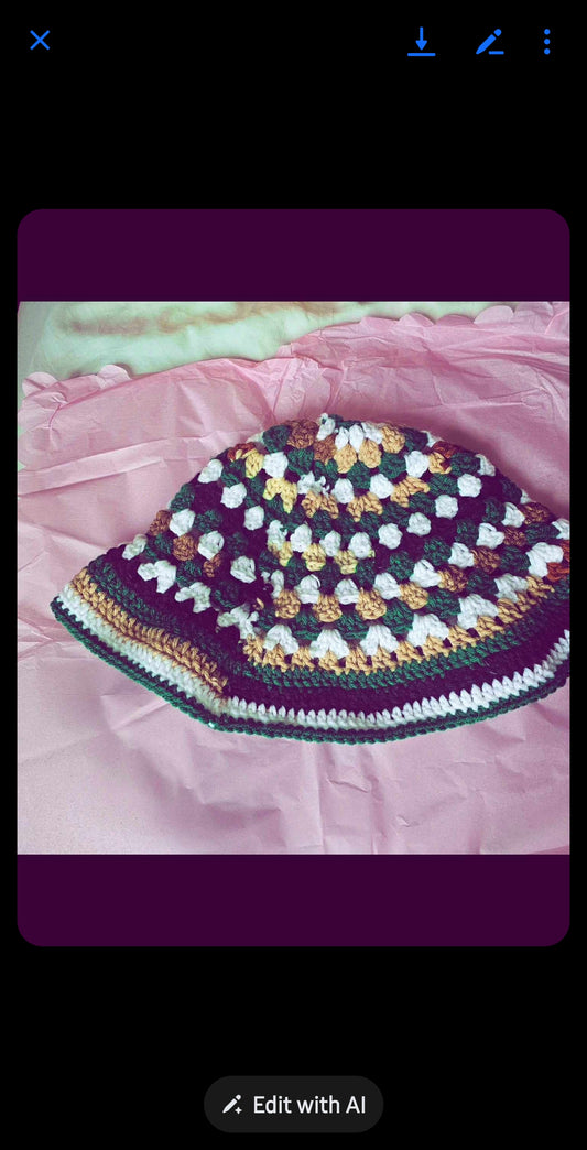 Crochet bucket hat